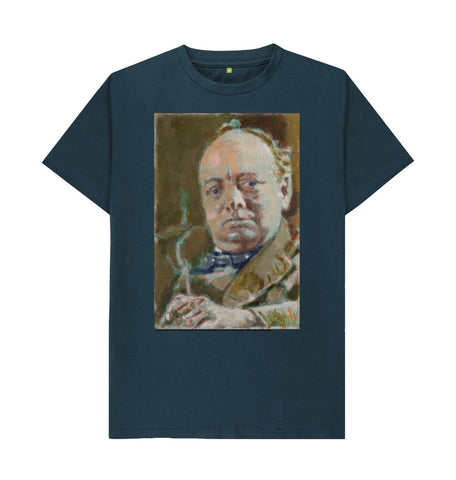 Denim Blue Winston Churchill Unisex T-Shirt