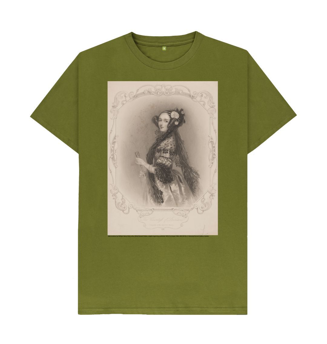 Moss green ada lovelace unisex crew neck t shirt