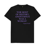Black Virginia Woolf quote t-shirt
