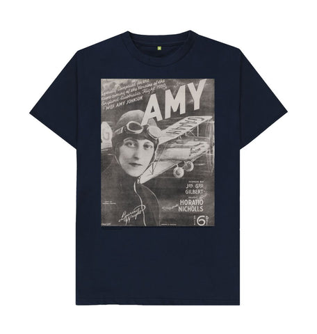 Navy Blue Amy Johnson sheet music cover Unisex T-Shirt