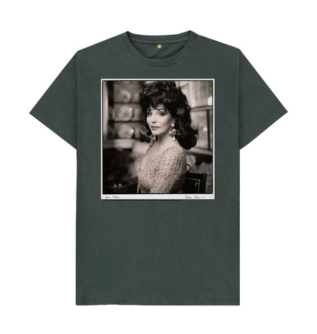 Dark Grey Joan Collins Unisex T-Shirt