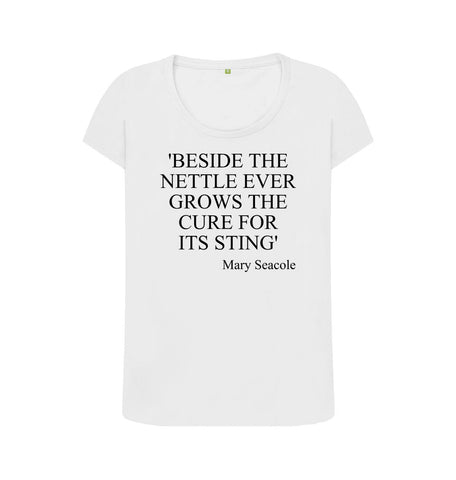 White Mary Seacole Women's scoop neck quote t-shirt