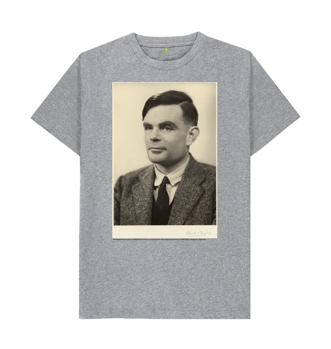 Athletic grey alan turing unisex t shirt