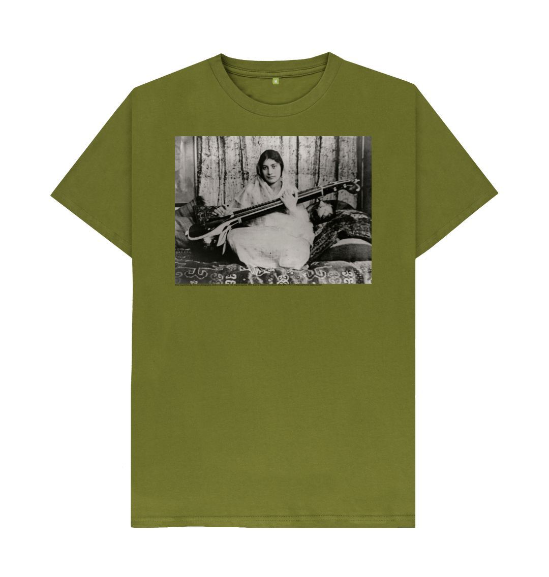 Moss green noor inayat khan unisex crew neck t shirt