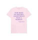 Pink Kids Virginia Woolf Quote T-shirt