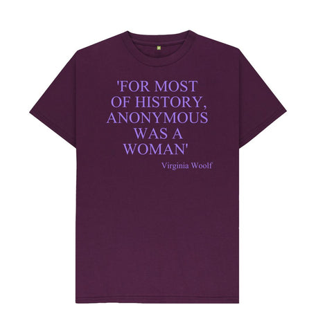 Purple Virginia Woolf quote t-shirt