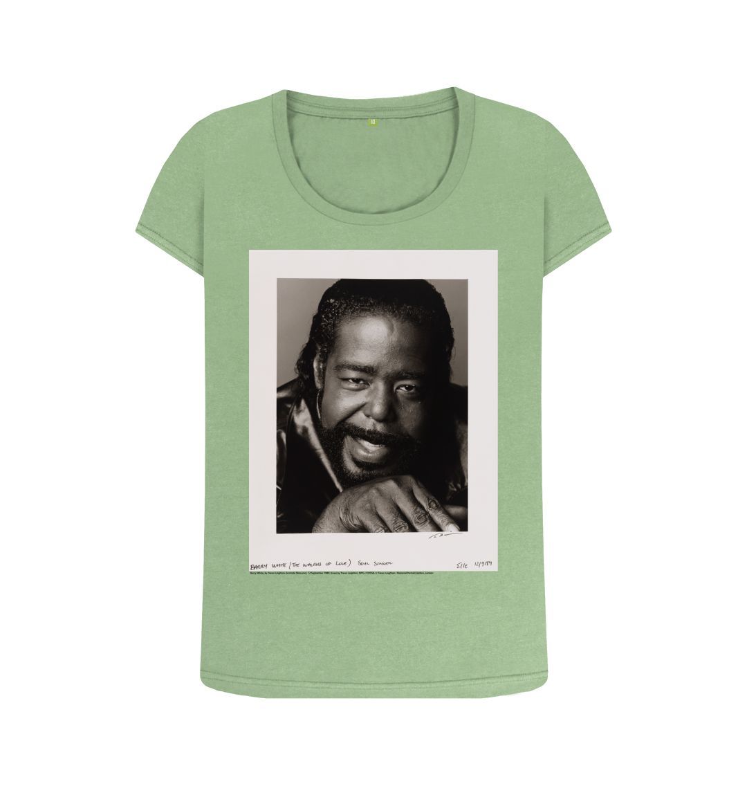Sage barry white women's scoop neck t shirt
