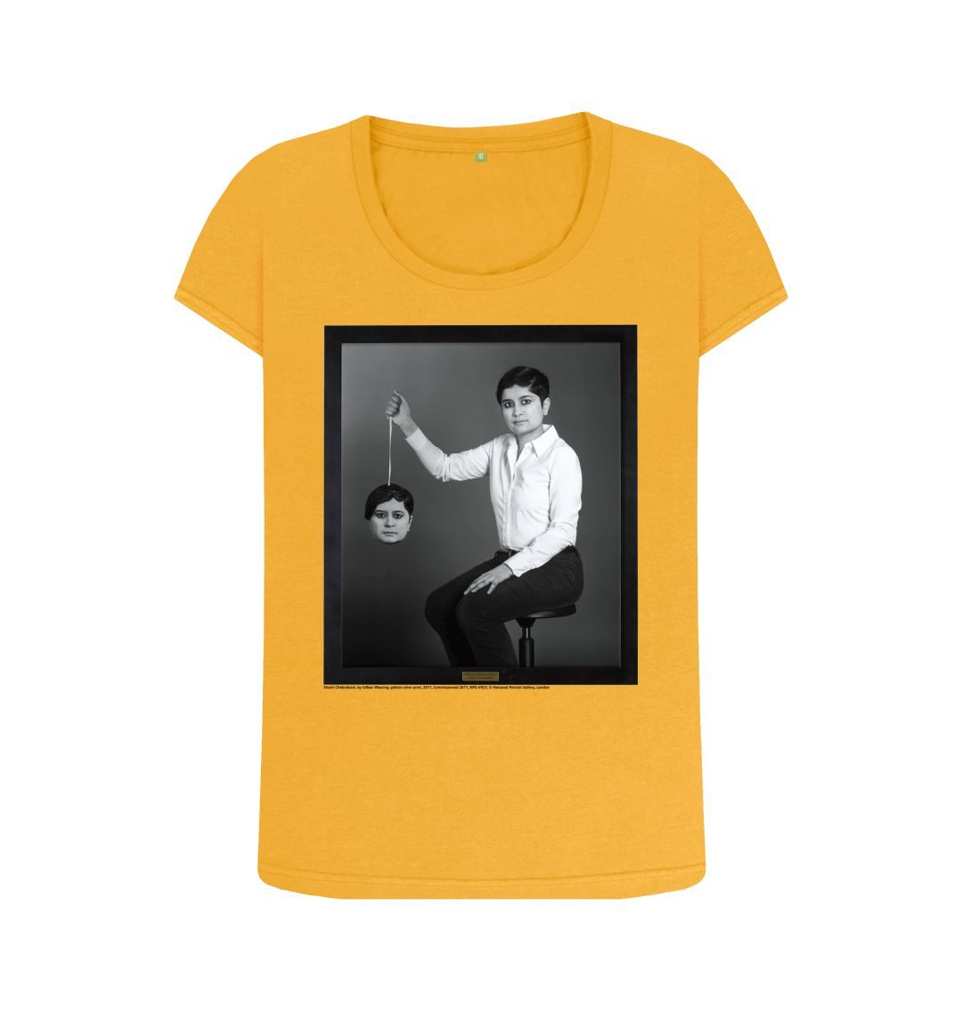 Mustard shami chakrabarti women's scoop neck t shirt