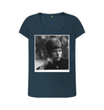 Denim Blue David Bowie Women's Scoop Neck T-shirt