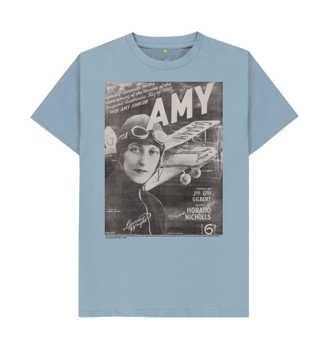 Stone blue amy johnson sheet music cover unisex t shirt