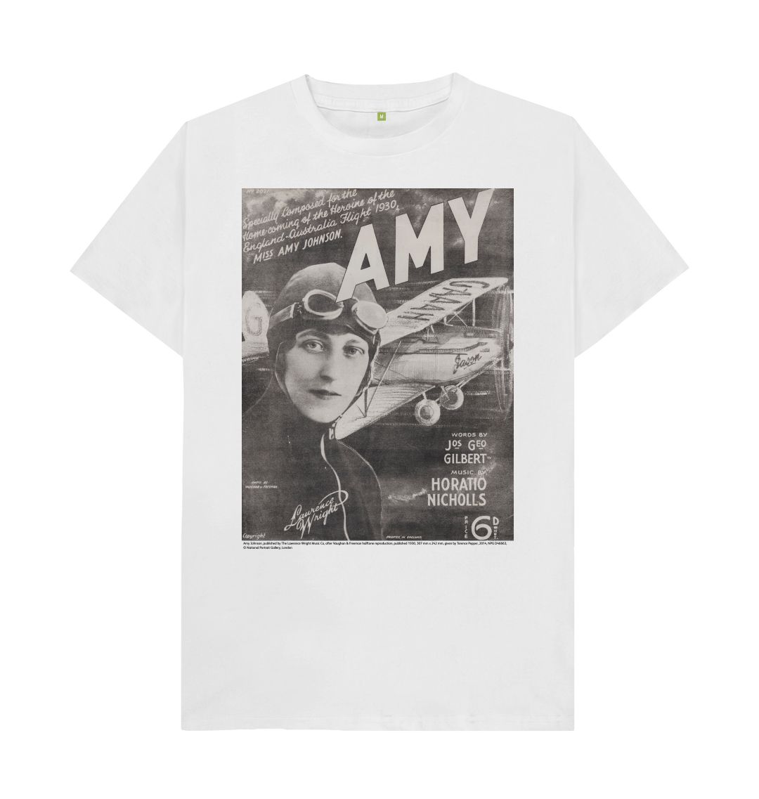 White amy johnson sheet music cover unisex t shirt