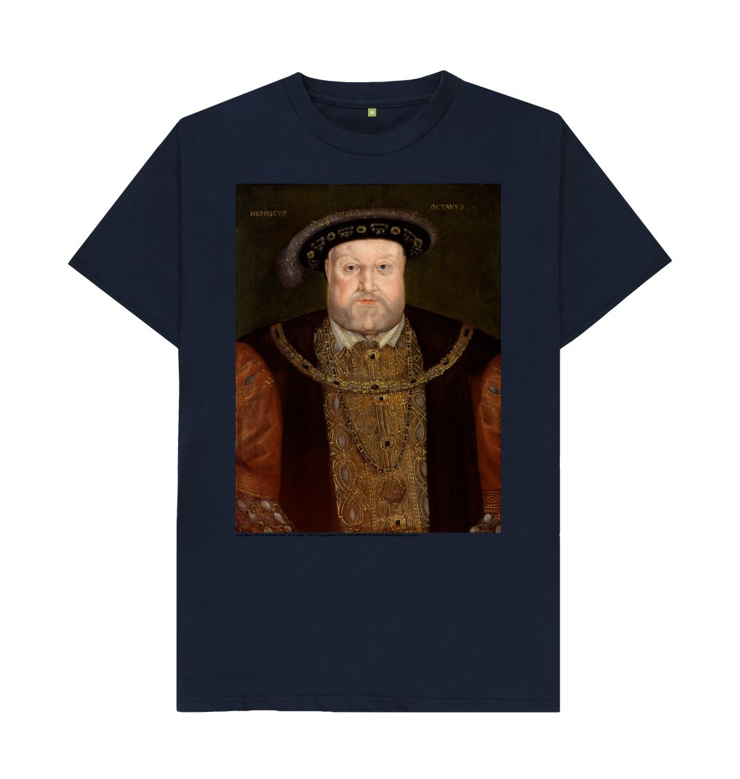 Navy blue king henry viii  unisex t shirt