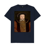 Navy Blue King Henry VIII  Unisex T-Shirt