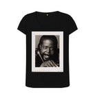 Black Barry White Women's Scoop Neck T-shirt