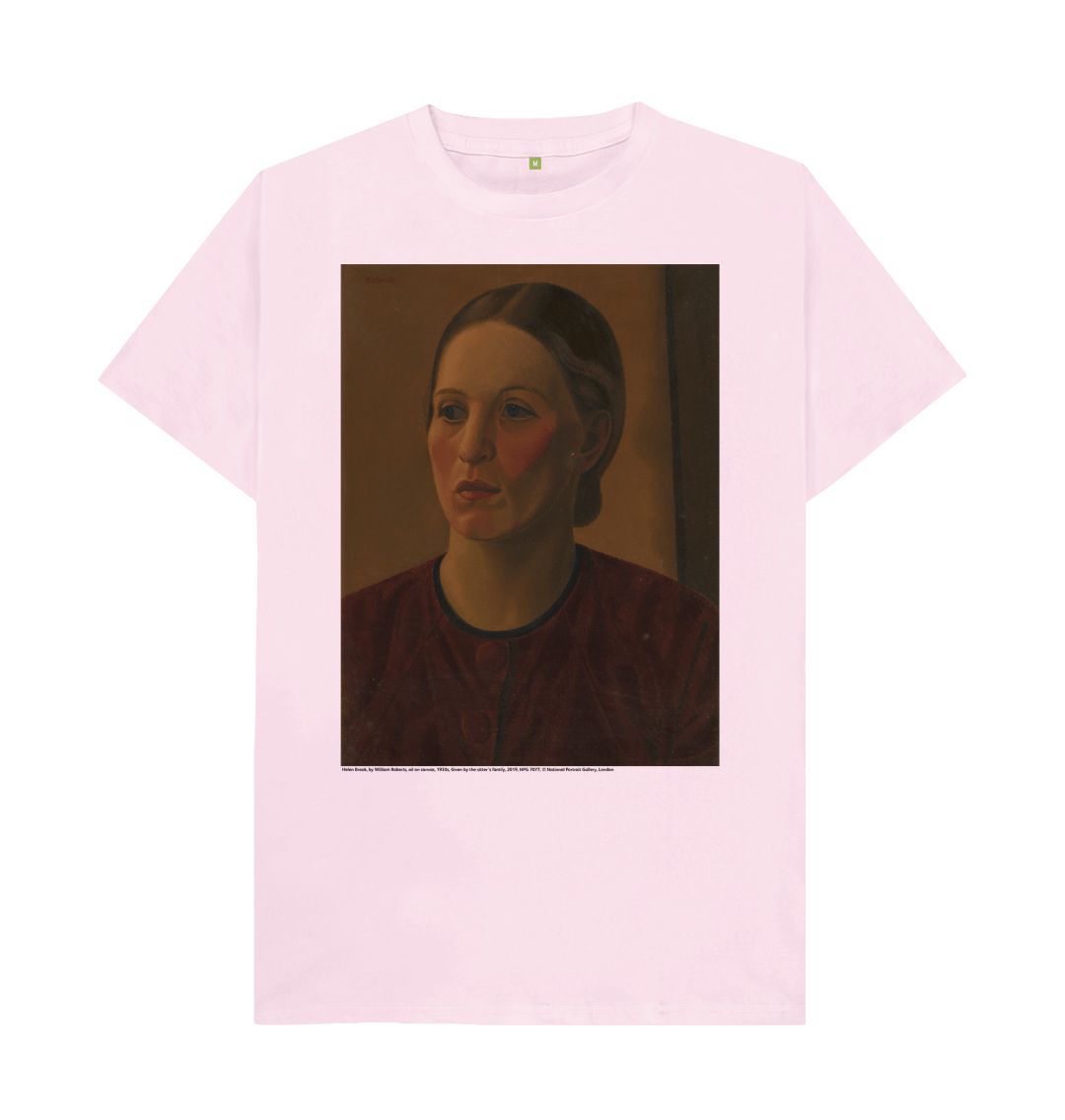 Pink helen brook unisex crew neck t shirt