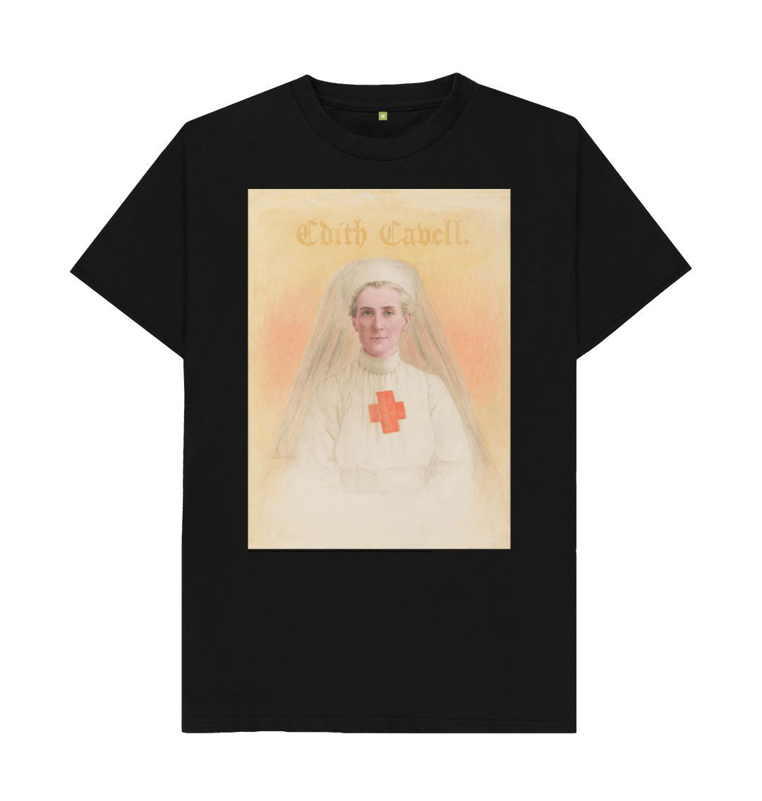 Black edith cavell unisex crew neck t shirt