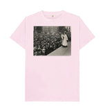 Pink Emmeline Pankhurst addressing a crowd in Trafalgar Square Unisex t-shirt