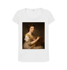 White Angelica Kauffmann Women's Scoop Neck T-shirt