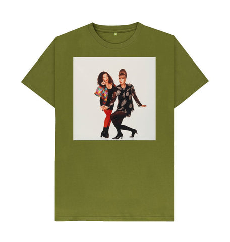 Moss Green Joanna Lumley; Jennifer Saunders as Edina and Patsy in 'Absolutely Fabulous' Unisex Crew Neck T-shirt