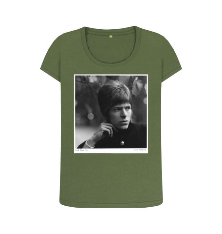 Khaki David Bowie Women's Scoop Neck T-shirt