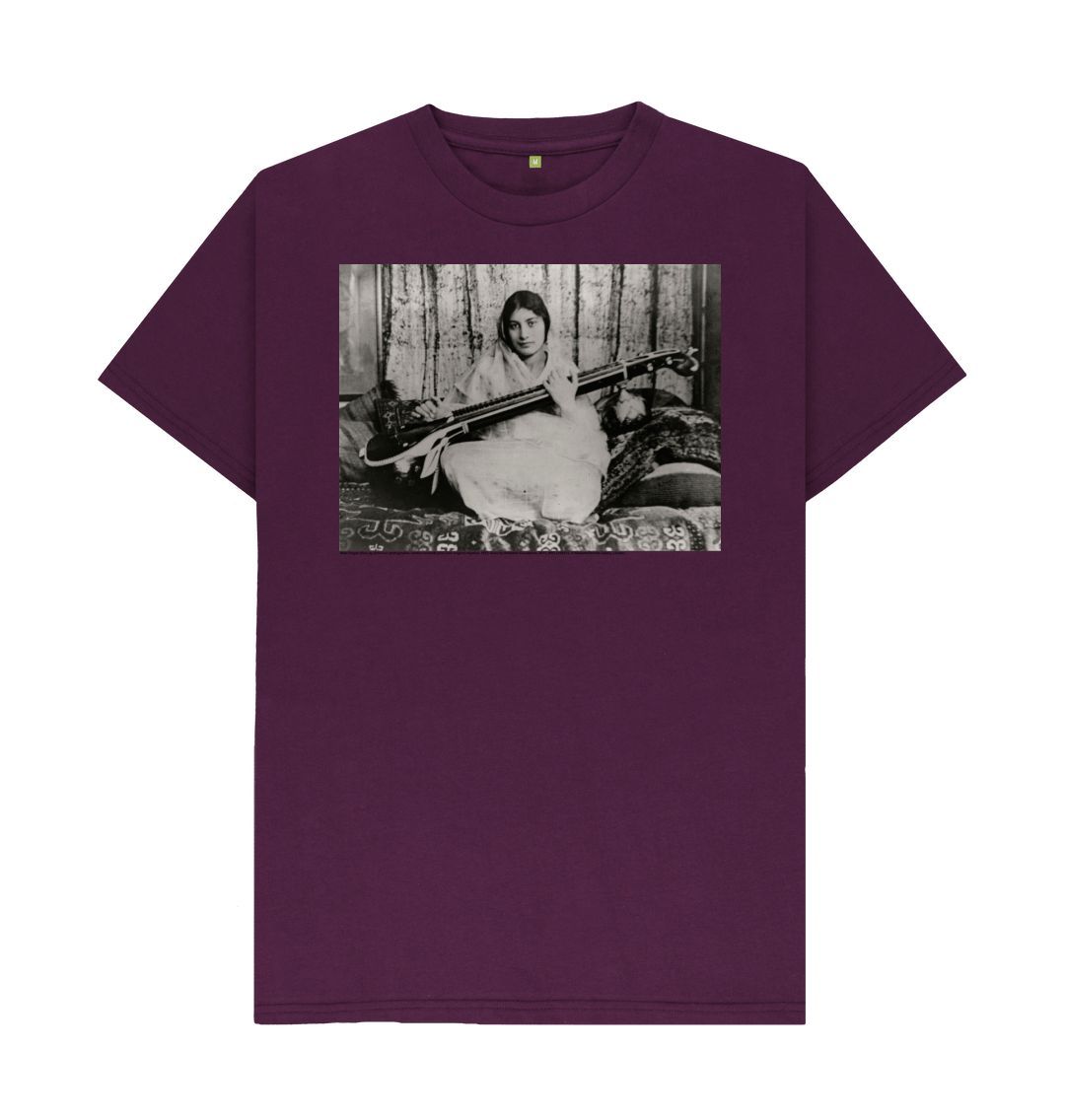 Purple noor inayat khan unisex crew neck t shirt