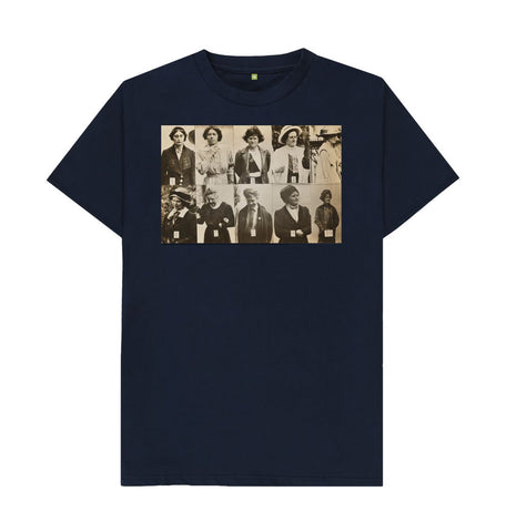 Navy Blue 'Surveillance Photograph of Militant Suffragettes' Unisex T-Shirt