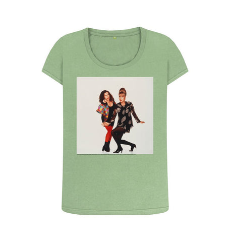 Sage Joanna Lumley; Jennifer Saunders as Edina and Patsy in 'Absolutely Fabulous' Women's Scoop Neck T-shirt
