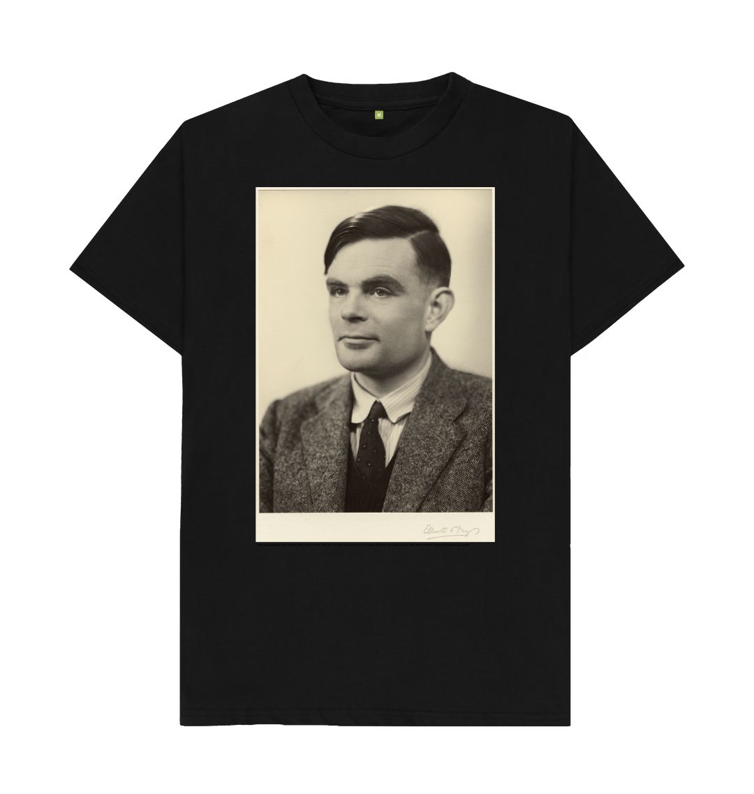 Black alan turing unisex t shirt