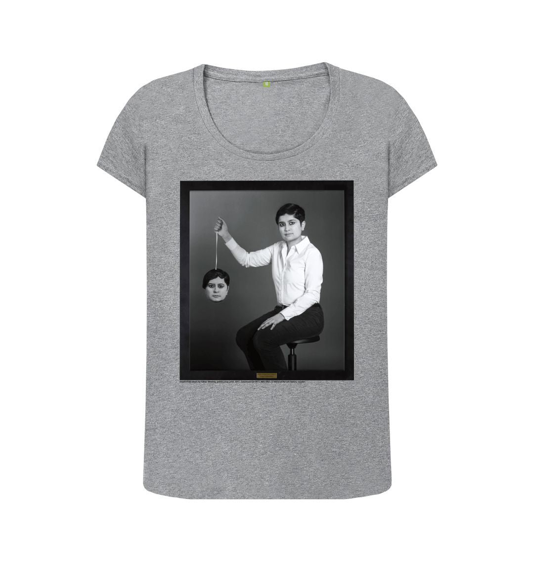 Athletic grey shami chakrabarti women's scoop neck t shirt