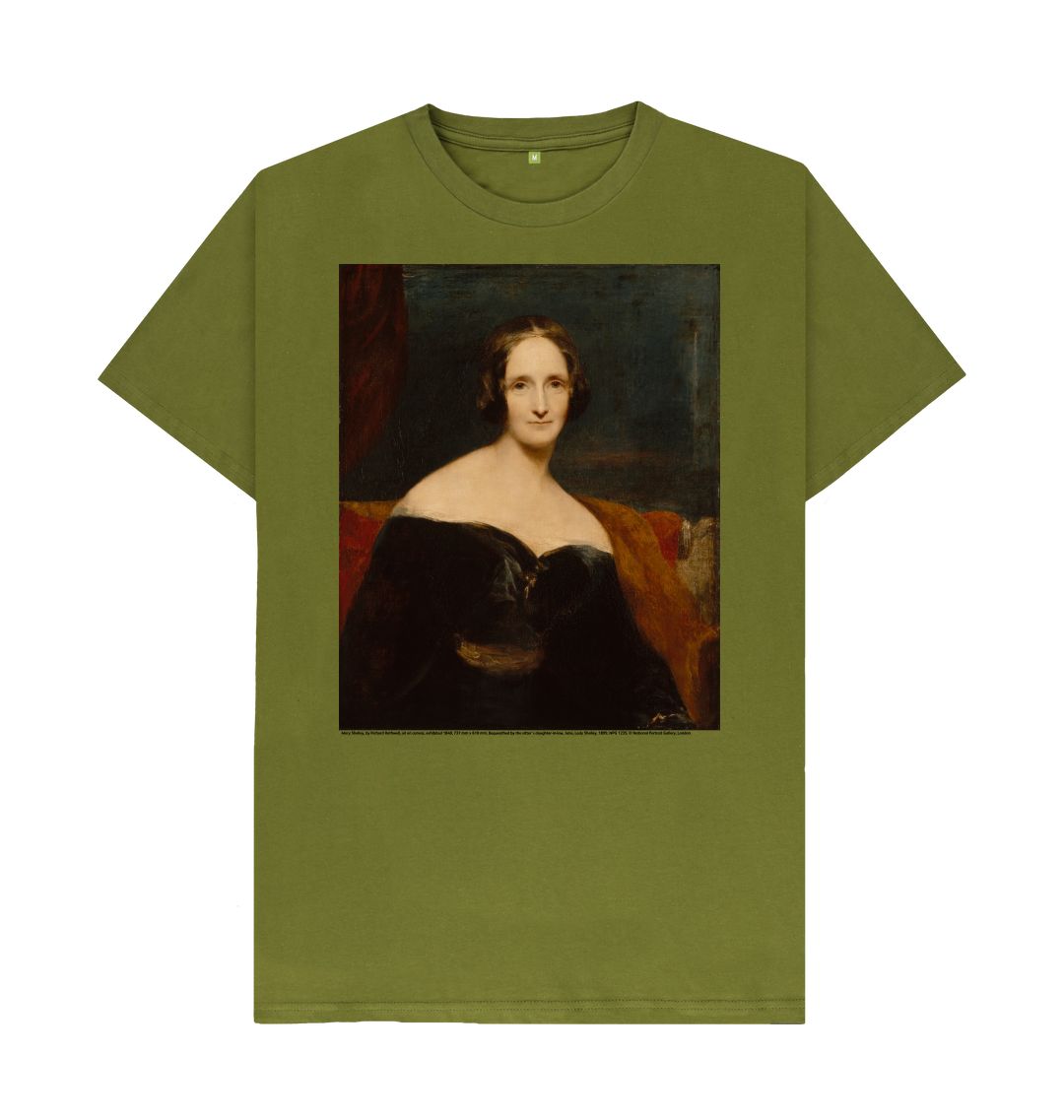 Moss green mary shelley unisex t shirt