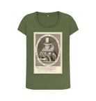Khaki Pocahontas Women's Scoop Neck T-shirt