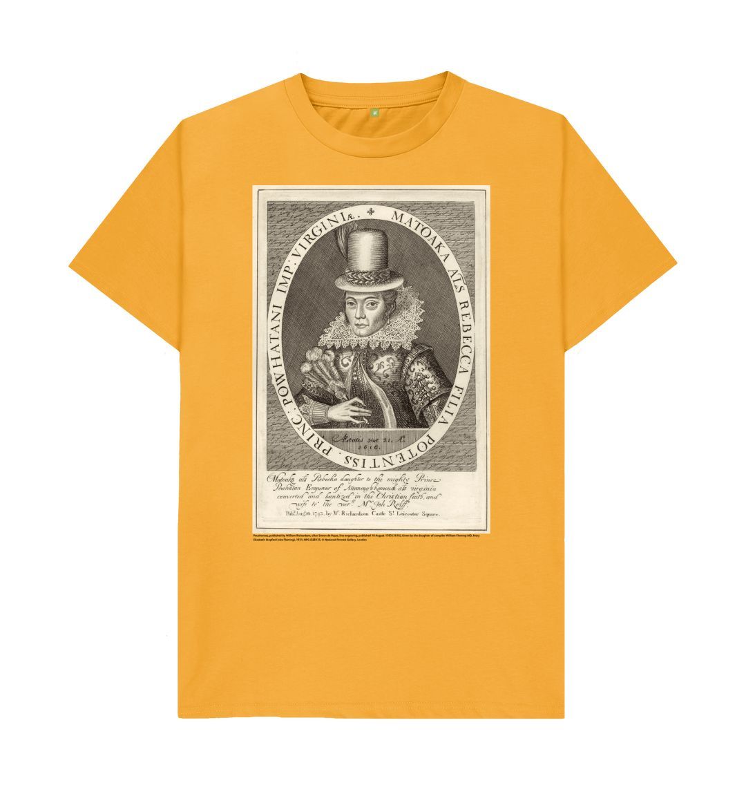 Mustard pocahontas unisex crew neck t shirt