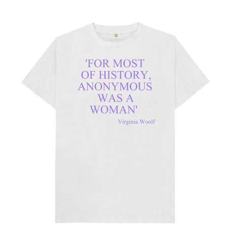 White Virginia Woolf quote t-shirt
