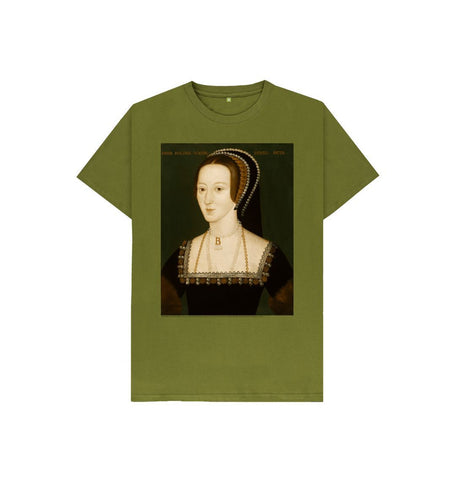 Moss Green Anne Boleyn kids t-shirt