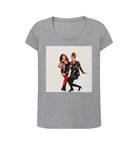 Athletic Grey Joanna Lumley; Jennifer Saunders as Edina and Patsy in 'Absolutely Fabulous' Women's Scoop Neck T-shirt