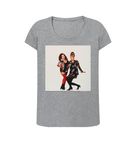 Athletic Grey Joanna Lumley; Jennifer Saunders as Edina and Patsy in 'Absolutely Fabulous' Women's Scoop Neck T-shirt