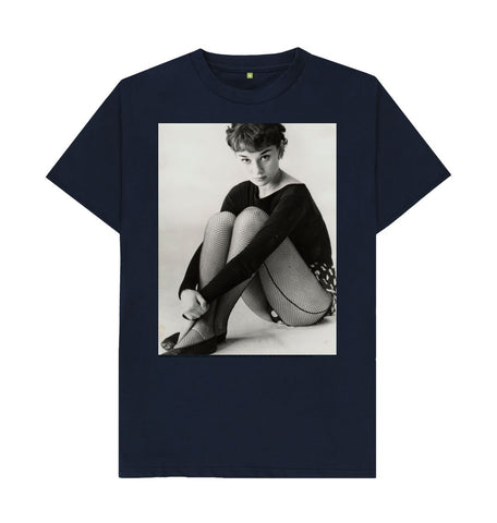 Navy Blue Audrey Hepburn Unisex T-Shirt