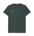 Dark Grey Fred Barnes Quote Unisex T-Shirt with Teal Font
