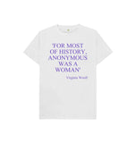White Kids Virginia Woolf Quote T-shirt