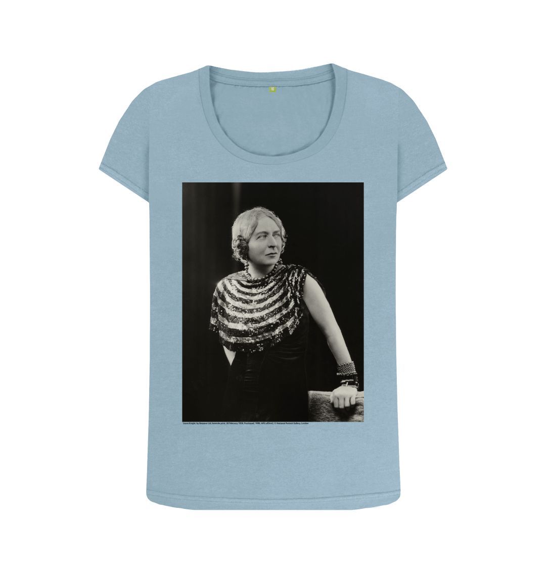 Stone blue laura knight women's scoop neck t shirt