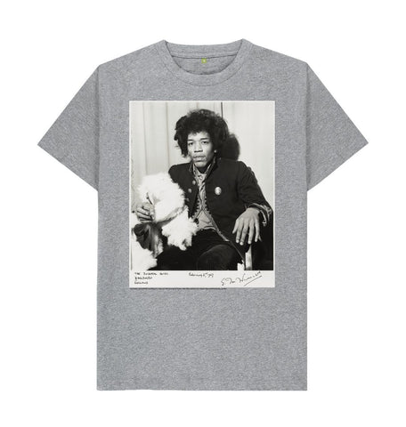 Athletic Grey Jimi Hendrix Unisex Crew Neck T-shirt