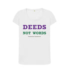 White Emmeline Pankhurst Quote Womens Scoop T-shirt