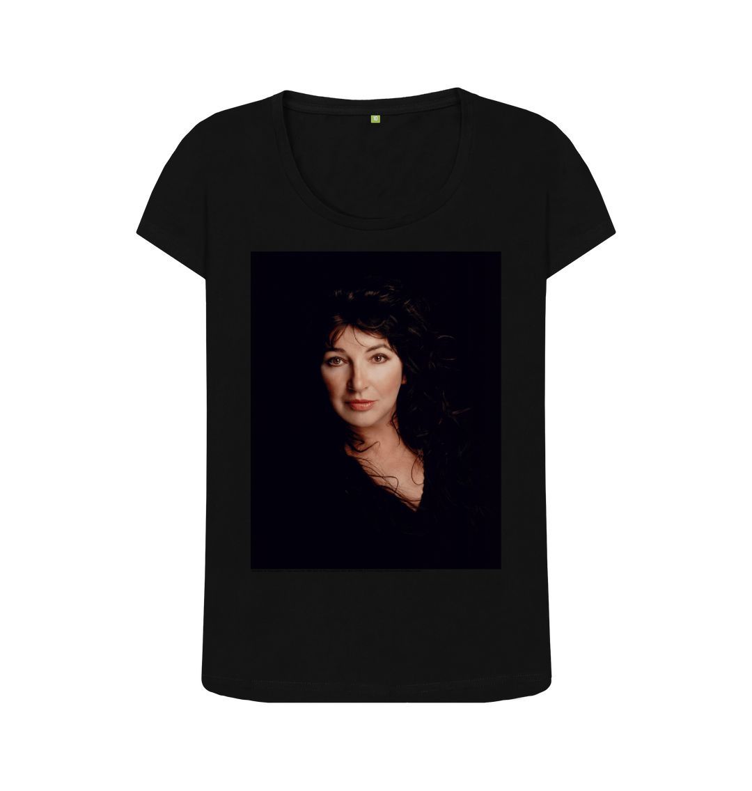 Black kate bush women's scoop neck t shirt