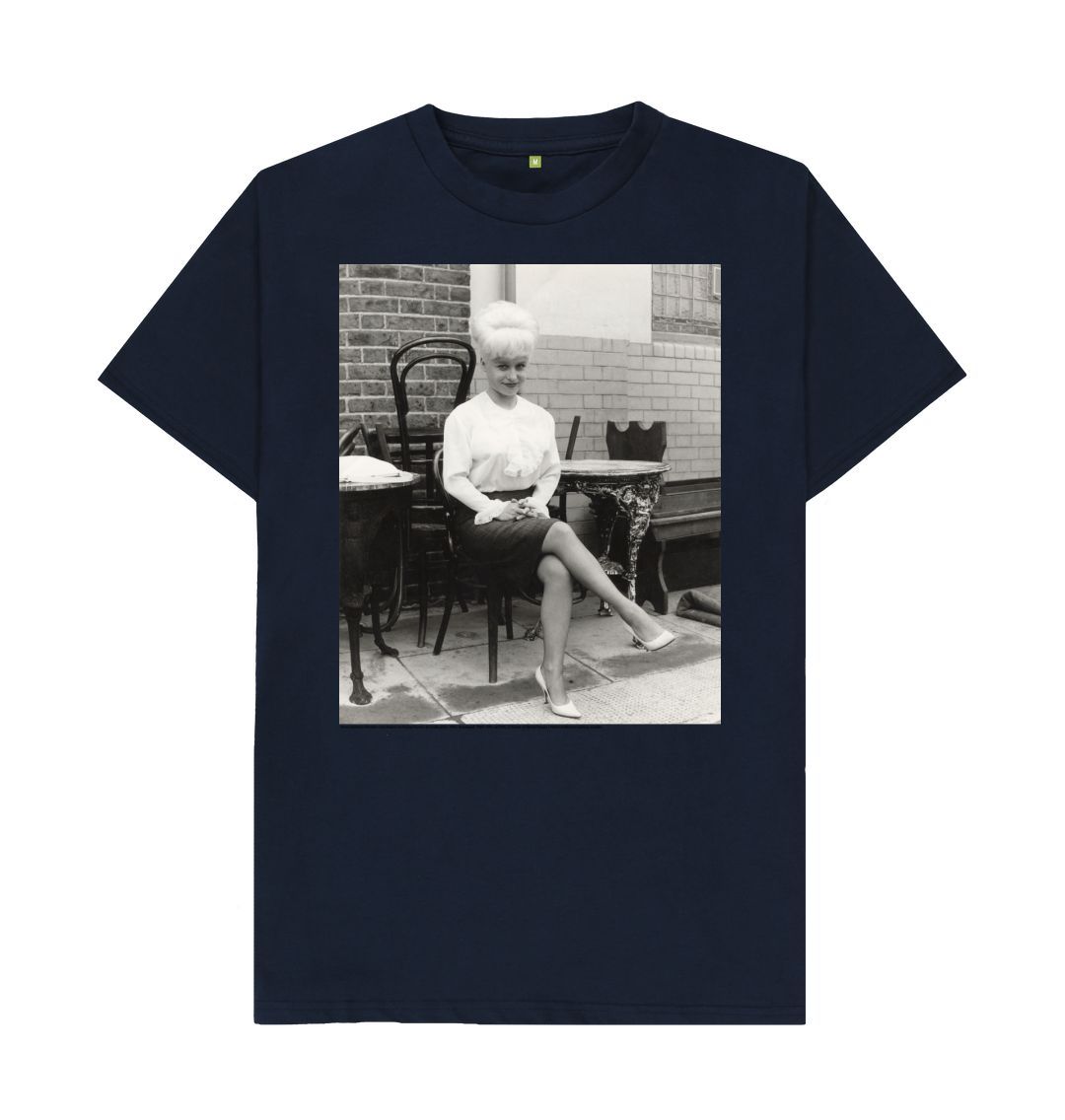 Navy blue dame barbara windsor unisex crew neck t shirt