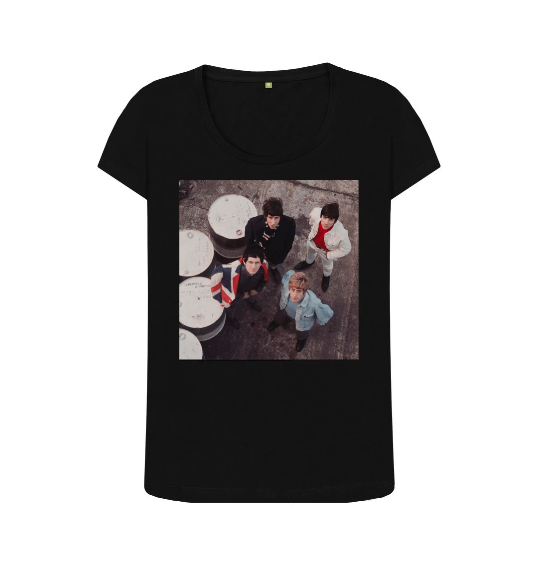 Black the who women's scoop neck t shirt