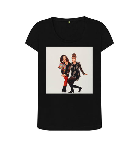 Black Joanna Lumley; Jennifer Saunders as Edina and Patsy in 'Absolutely Fabulous' Women's Scoop Neck T-shirt