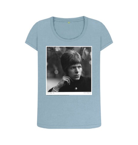 Stone Blue David Bowie Women's Scoop Neck T-shirt
