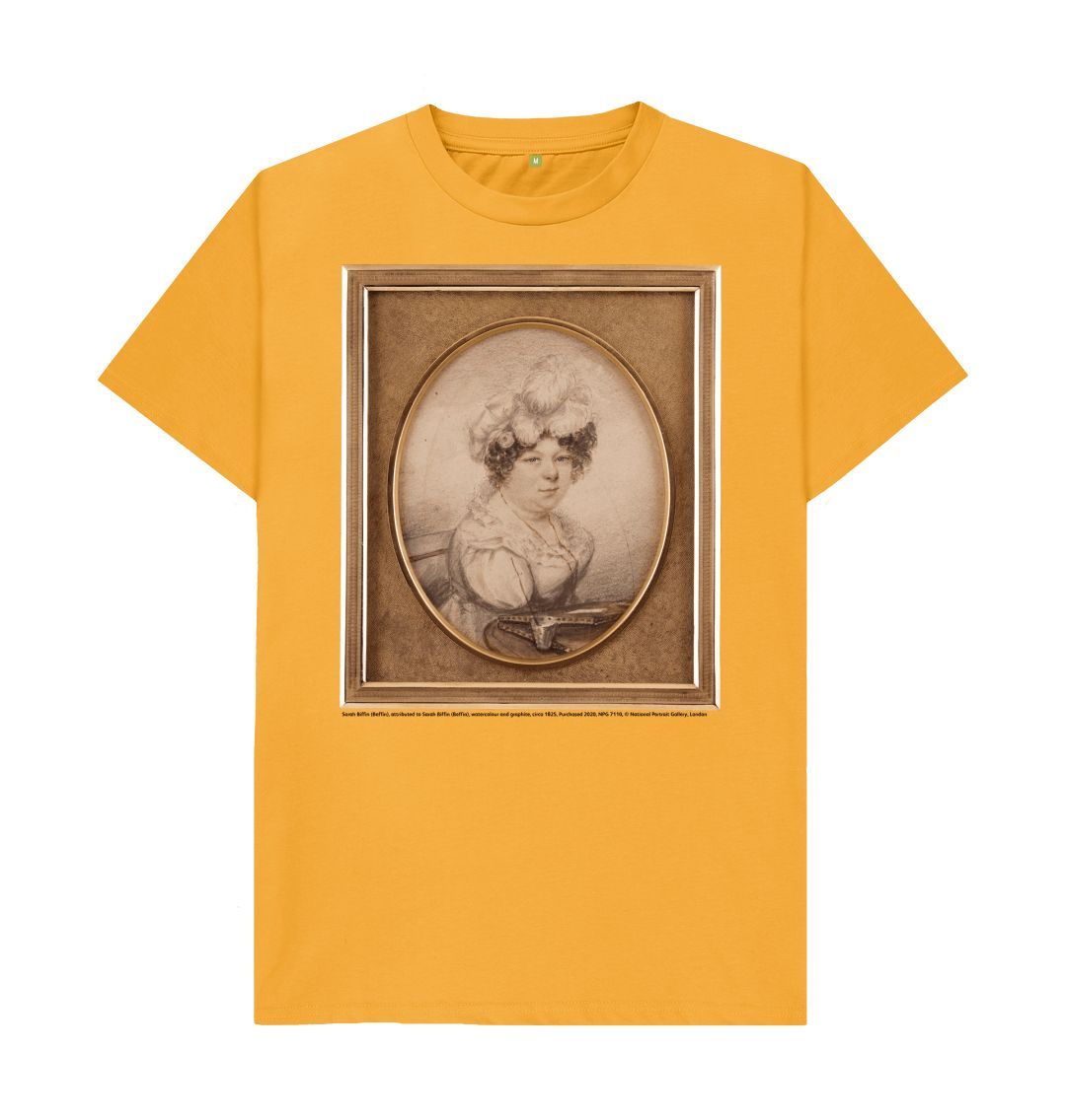 Mustard sarah biffin unisex crew neck t shirt