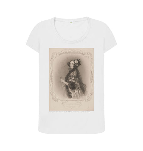 White Ada Lovelace Women's Scoop Neck T-shirt