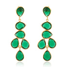 Sheena chandelier earrings in emerald green